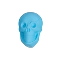 Perla teschio 3D blu cielo in acrilico con finitura opaca per la creazione di gioielli - Teschio / Satinato / Azzurro