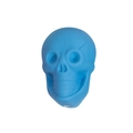 Perla teschio 3D blu cielo in resina acrilica per creare gioielli Halloween - Teschio / Satinato / Blu scuro