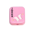 Pink acrylic Joker poker bead for DIY mobile chains and jewelry making accessory - Playing Card / Light Pink