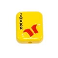 Yellow acrylic Joker poker bead with hole for DIY jewelry and phone chain making - Playing Card / Dark Yellow