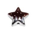 Accessoire bijoux étoile avec revêtement en émail marron foncé et pois blancs - Style Étoile avec Émail Égoutté / Café Foncé