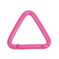Dreieckiger Aluminium-Karabinerhaken in kräftigem Rosa für Schlüsselanhänger - Groß - Rosé