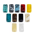 DIY rectangular acrylic beads with marble patterns for jewelry making in various colors - Long Bar Shape (20251110)