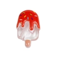 Rode acryl ijsje kraal met gekleurde hagelslag voor DIY sieraden maken hobby - Transparant IJsje - Rood