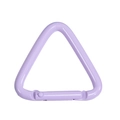 Matter lila Aluminium Dreieck Karabiner mit Federverschluss für Schlüssel und Taschen - Groß - Hellviolett
