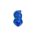 Cuenta de acrílico en forma de cacahuete azul irisado para creación de joyas DIY - Cuenta de Maní con Agujero Recto / Color Sólido - Azul Real