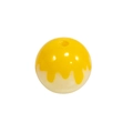 Perle en résine bicolore jaune et blanc avec design goutte pour bijoux et colliers - Style Perle Ronde avec Émail Égoutté / Jaune