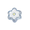 DIY acrylic six-petal flower bead accessory in translucent blue and white finish - Transparent - Blue