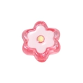 Pink translucent acrylic six-petal flower charm for DIY keychains and accessories - Transparent Rose Red
