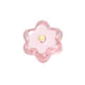 Pink and yellow acrylic flower bead charm for DIY accessories and phone chains - Transparent Light Pink