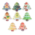Perline colorate a forma di albero di Natale in acrilico per creazione gioielli fai-da-te - Colore Casuale