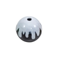 Perle en céramique DIY avec base noire et effet goutte de glaçure blanche pour bijoux - Style Perle Ronde avec Émail Égoutté / Noir