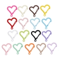 Boucles à ressort en alliage en forme de cœur, 17 couleurs macaron pour porte-clés - Couleur Aléatoire