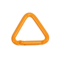Karabiner aus orangefarbener Aluminiumlegierung in Dreiecksform mit Federverschluss - Klein - Orange