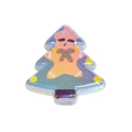 Holographic acrylic Christmas tree bead with gingerbread man for DIY jewelry making - Gingerbread Man Style (Pic 3)