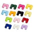 Colorful acrylic square beads for DIY jewelry making in 14 assorted glossy colors - Large-Random Color