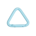 Hellblauer dreieckiger Aluminium-Karabiner für Schlüsselanhänger und Taschenzubehör - Klein - Blau