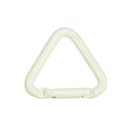 Weißer dreieckiger Aluminium-Karabinerhaken für Outdoor-Ausrüstung und Schlüssel - Klein - Cremeweiß