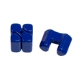 Dark blue H-shaped acrylic beads with glossy finish and center hole for DIY jewelry - Large - Royal Blue