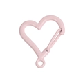 Boucle cœur rose avec fermoir à ressort en alliage et fini peint pour accessoires DIY - Rose Clair