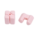 Pink acrylic geometric square beads for DIY phone chain and jewelry crafting - Large-Pale Pink