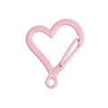 Mousqueton cœur rose laqué avec fermoir à ressort pour accessoires de bijoux DIY - Rose Clair