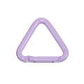 Dreieckiger Aluminium-Karabiner in mattem Makronen-Lila für Schlüsselanhänger - Klein-Lila