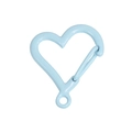 Mousqueton en forme de cœur bleu clair en alliage avec anneau à ressort pour porte-clés - Zircon Bleu Clair