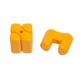 Vibrant orange acrylic square beads for DIY phone chains and jewelry making accessories - Large - Orange