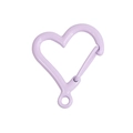 Mousqueton en forme de cœur lilas en alliage laqué pour la création de bijoux - Violet Clair