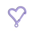 Mousqueton en forme de cœur lavande avec finition laquée brillante pour accessoires - Violet Clair