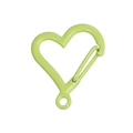 Mousqueton coeur vert clair en alliage avec finition lisse pour porte-clés et sacs - Vert fruit