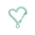 Mousqueton coeur vert menthe avec anneau à ressort pour bijoux et sacs DIY - Vert Lait