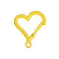 Mousqueton coeur jaune avec finition laquée et fermoir à ressort pour porte-clés - Jaune
