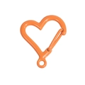 Mousqueton orange en forme de cœur avec fermoir à ressort et finition laquée - Orange