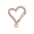 Mousqueton en forme de cœur en alliage beige mat pour accessoires de joaillerie - Couleur Thé au Lait