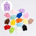 Colorful flip-flop shaped acrylic charms for DIY keychains and jewelry making accessories - Slipper
