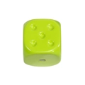 Grass green acrylic dice-shaped bead with 5 dots and hole for DIY jewelry making - Straight Hole Dice / Fruit Green