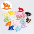 Colorful acrylic rocking horse pendants for DIY jewelry making and keychains - Rocking Horse