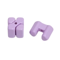DIY lavender acrylic square beads for phone chains and bags in a matte H-shaped design - Large - Purple