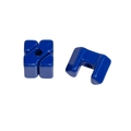 Navy blue acrylic cube bead and U-shaped connector for DIY jewelry making - Small - Royal Blue