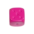 Rose red cube dice bead with raised dots for DIY phone chain and jewelry making - Straight Hole Dice / Rose Red