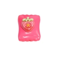 Pink acrylic strawberry rectangular charm bead for DIY phone chains and jewelry making - Square Candy / Fruit - Rose Red