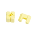 Light yellow acrylic geometric N-shaped beads for DIY jewelry and phone chains - Small-Light Yellow