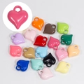 Colorful pentagram star pendants for DIY jewelry with smooth lacquered finish - Pointy Heart