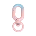 Pink and cyan gradient swivel spring clasp for DIY keychain and bag charm connection - Blue + Pink