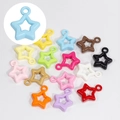 Colorful 16x21mm star shape hollow pendants with integrated hole for DIY jewelry - Hollow Star