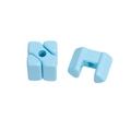 Light blue acrylic painted cube beads for DIY jewelry and phone chain accessories - Small - Blue