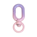 Glittery purple to pink gradient alloy lobster clasp swivel hook DIY accessory - Purple+Pink