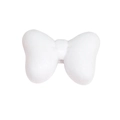 DIY-knutselaccessoire met een witte gevlokte strik en matte gestructureerde afwerking - Strik / Wit